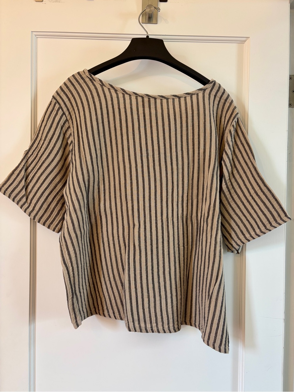 Curator SF Hanna Tee -100% cotton NWOT - Oat and Black Stripe - Picture 3 of 6